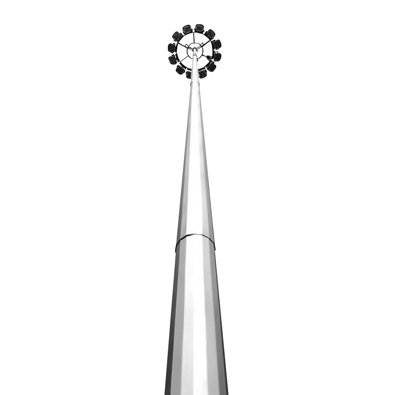 Poteau vertical en aluminium en métal de 3m-10m pour le réverbère solaire fixé au mur d'inclinaison 