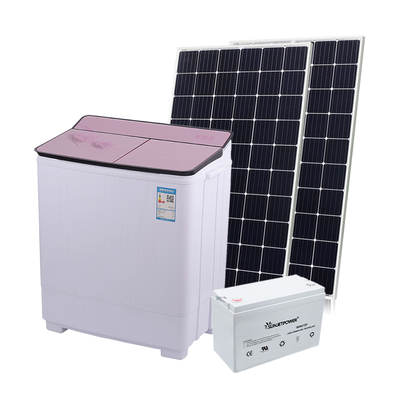 Machine à laver à double cuve à énergie solaire DC 12V économe en énergie pour la maison