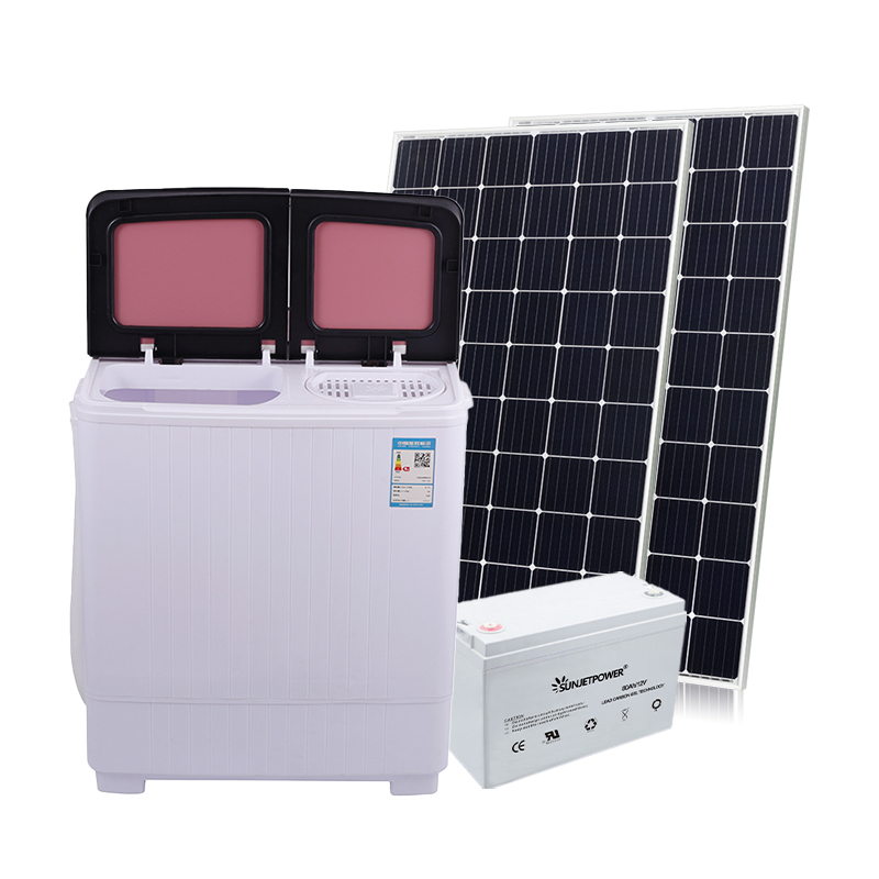 Machine à laver solaire à économie d'énergie DC 12V Machine à laver à double cuve